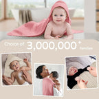 Yoofoss Hooded Baby Towels for Newborn 2 Pack 100% Muslin Organic Cotton Baby - Image 6