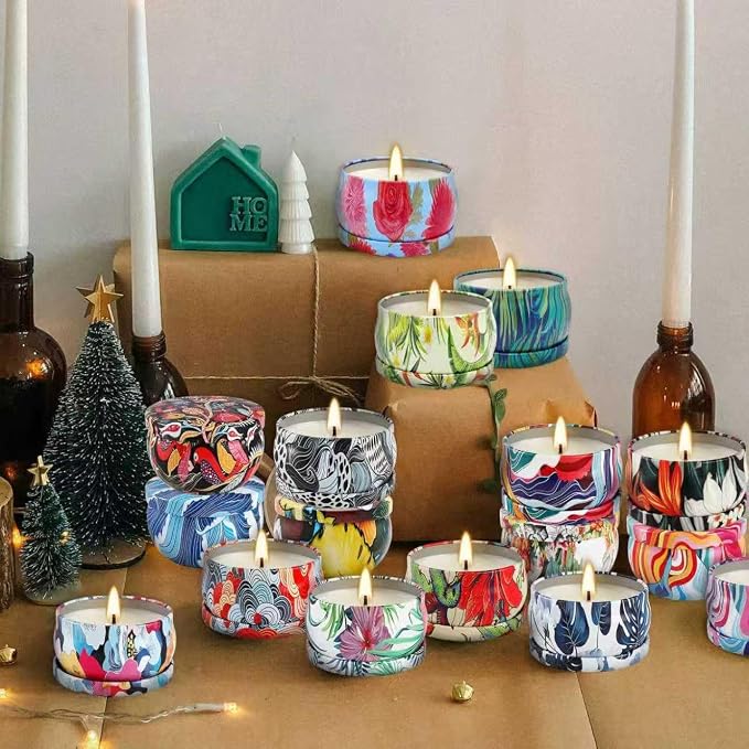 Scented Candles Gifts Set 36 Pack Soy Wax Travel Tin Jar Candles - Image 3