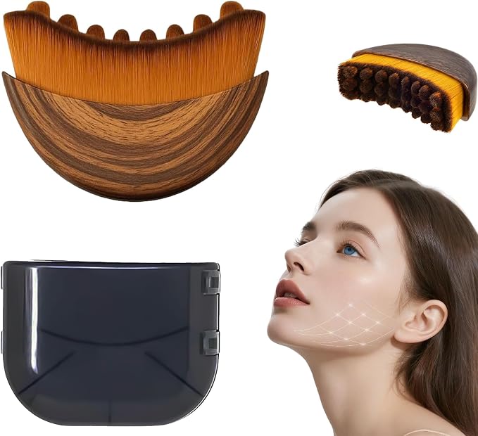 Lymphatic Contour Face Brush, Dry Lymphatic Contour Face Brush Soft Set by Unknown
