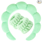 Zkptops Spa Headband for Washing Face Wristband Set Sponge Makeup Skincare by ZKPTOPS