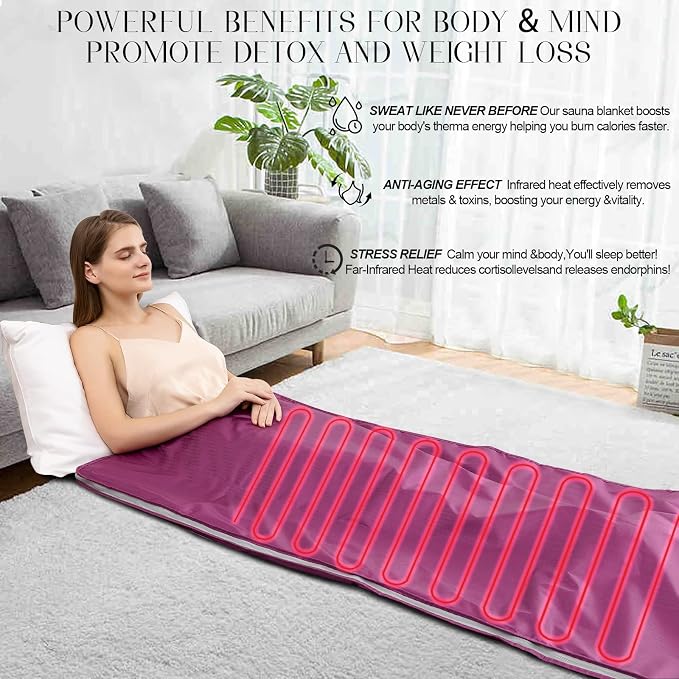 Infrared Sauna Blanke, Heat Healer Sauna Blanket Wrap, Portable Sauna Blanket - Image 6