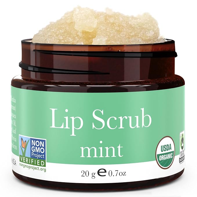 USDA Organic Lip Scrub Mint by BeautybyEarth