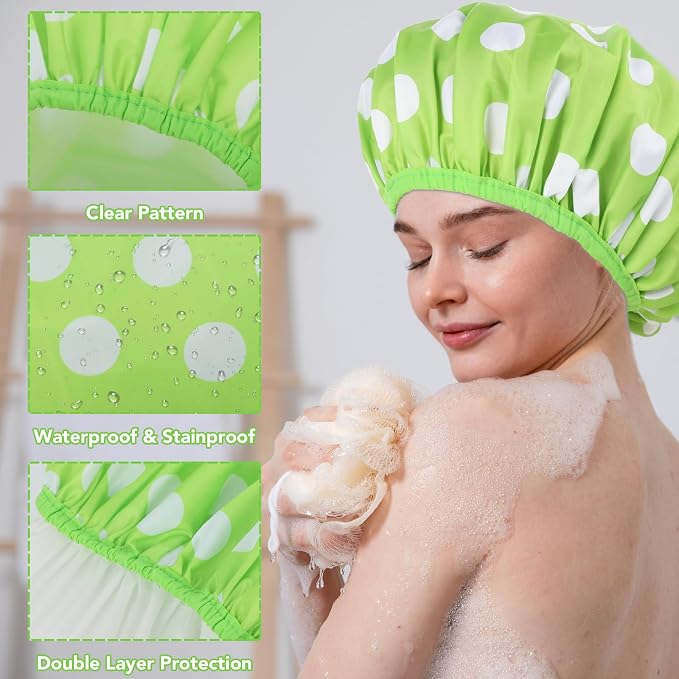WSICSE 2 Packs Large Shower Caps - Image 4