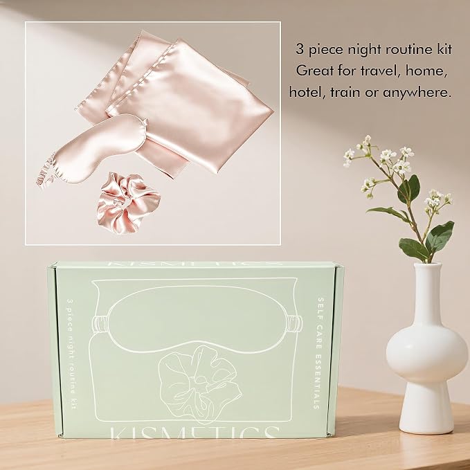 Vegan Silk Sleep Set, Vegan Silk Pillowcase - Image 7
