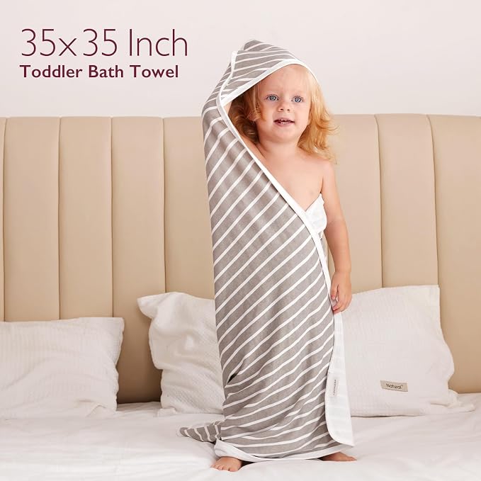 Momcozy Hooded Baby Towel, 2 Pack Baby Bath Towel - Image 5