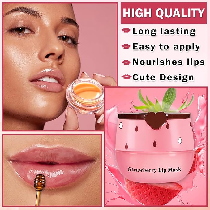 10PCS Honey Pot Lip Balm, Moisturizing Bee Lip Balm, Fruity Lip Sleeping Mask - Image 5