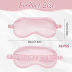 16 Pcs Satin Silk Eye Mask Blackout Sleeping Blindfolds Bulk Smooth Sleep Mask - Image 2