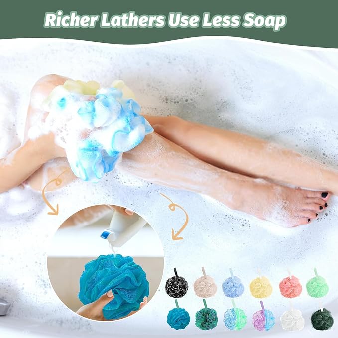 Amazerbst loofah, 6 Pack Shower loofah loofah Sponge, Bath Sponge Body Scrubber - Image 5