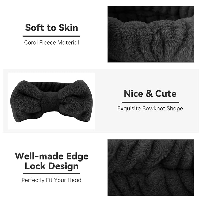 Ondder Black Spa Headband for Women and Girls - Image 4