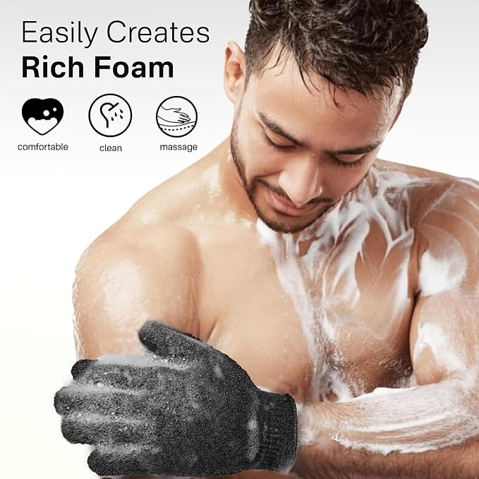 Yiclick Heavy Exfoliating Gloves, Exfoliating Body Scrubber - Image 5