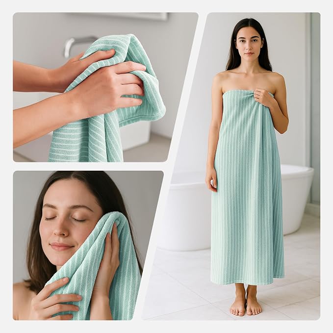 REDKISS Ultra Soft Bath Towels Set of 6 Large 35"x70" | 100% Microfiber - Image 8