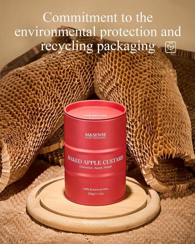 M&SENSE Baked Apple Scented Candles Christmas Decor, Natural Non Toxic - Image 6
