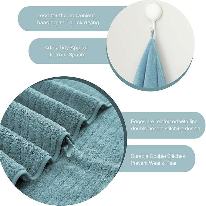18 Piece Family Bath Towel Set Include 6 Bath Towels, 6 Hand Towels and 6 - Image 7