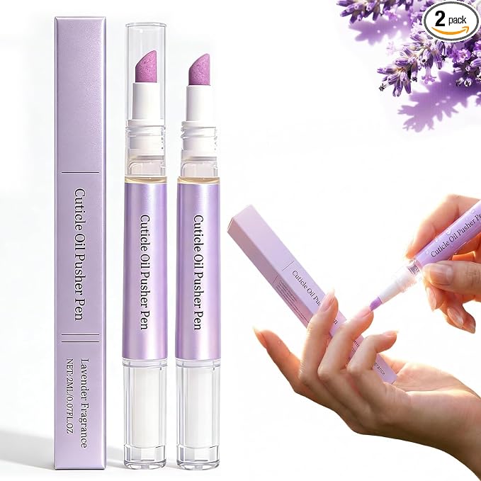 2-in-1 Cuticle Oil Pusher Pen, 2026 New Ceramic Cuticle Pusher Oil Pen by Unknown