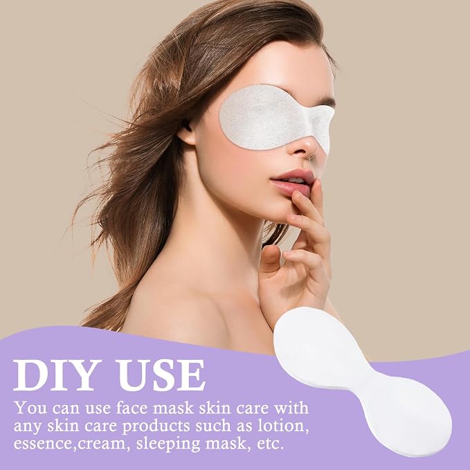 100Pack Disposable Eye Mask, Cotton Disposable Eye Mask, Travel and Relaxation - Image 8