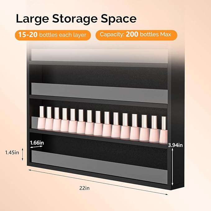 OmySalon Nail Polish Organizer Wall Mount - Image 3