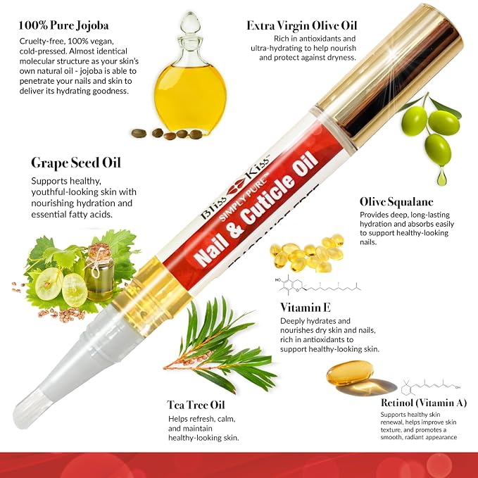 Bliss Kiss Fragrance Free Nail Oil Cuticle Pen - Image 7