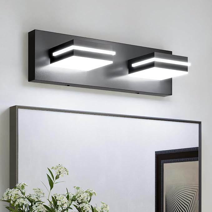 VOLISUN Modern Bathroom Vanity Light Fixtures, Matte Black LED Bathroom - Image 6