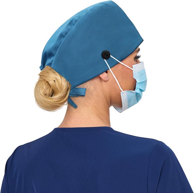 Satin Lined Scrub Cap, Adjustable Surgical Cap - Image 6