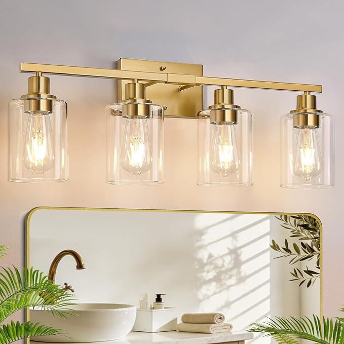 MOKATNG 4-Light Bathroom Light Fixtures, Vanity Light by Bathroomlightfixtures