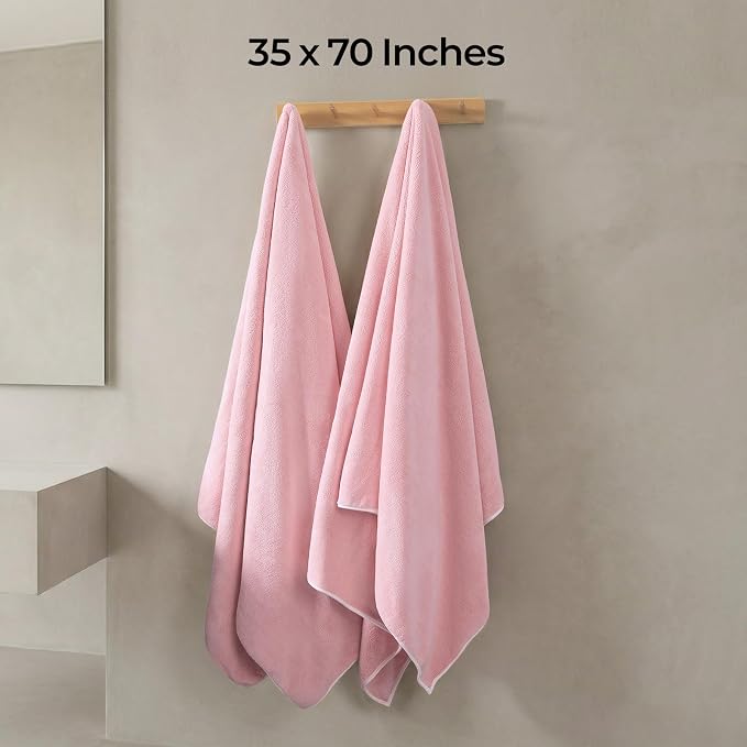REDKISS 2 Pack Microfiber Extra Large Bath Sheets, 35 x 70 Inches, Super Soft - Image 3