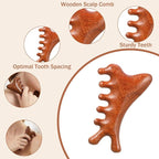 SynHHergyx Wooden Scalp Massager Comb - Image 3
