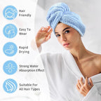my novel things 3 Pack Microfiber Hair Towel Wrap - Image 4