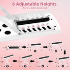 Pedicure Foot Rest, 6 Heights Adjustable Foot Stool, Upgraded Metal Foldable - Image 3