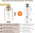 VerRon 5-Light Gold Bathroom Light Fixtures, Brushed Gold Wall Light Fixture - Image 6