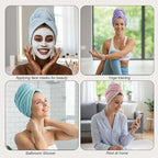 3 Pack Microfiber Hair Towel Wrap - Image 5