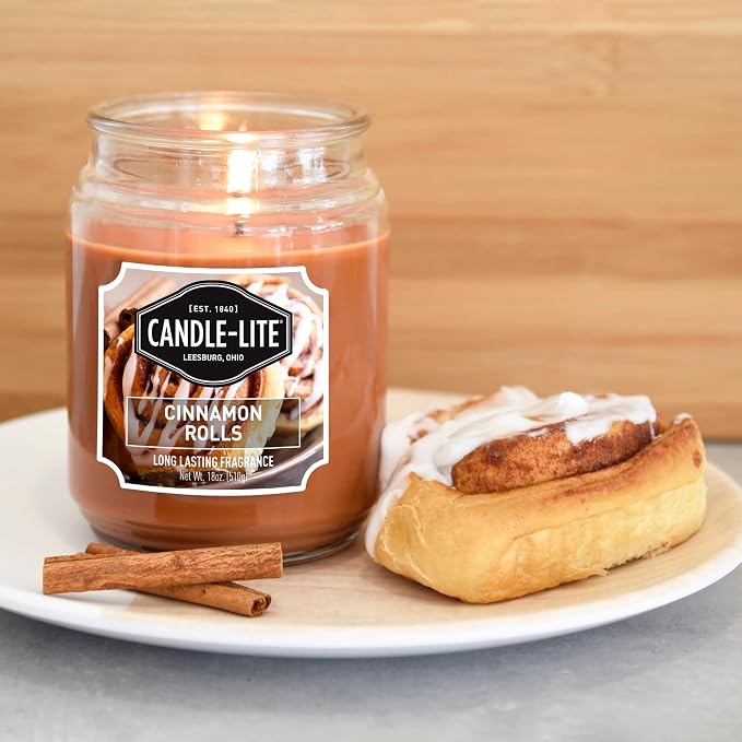 Candle-lite Scented Candles, Cinnamon Rolls Fragrance, One 18 oz. Single-Wick - Image 8