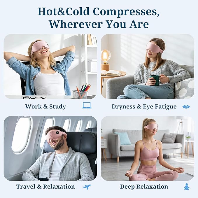 100% Silk Wireless Heated Eye Mask - Image 7