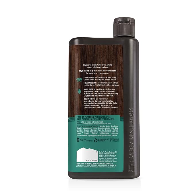 Every Man Jack Nourishing Sea Minerals + Citron Mens Body Wash - Image 9