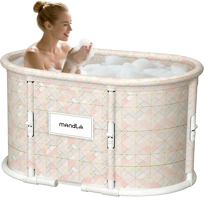 Portable Bathtub, Foldable Bathtub No Installation, Freestanding Shower Bathtubs by HLCZLUZ