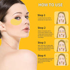 24K Gold Eye Masks for Dark Circles and Puffiness 70PCS, Under Eye Patches for - Image 6