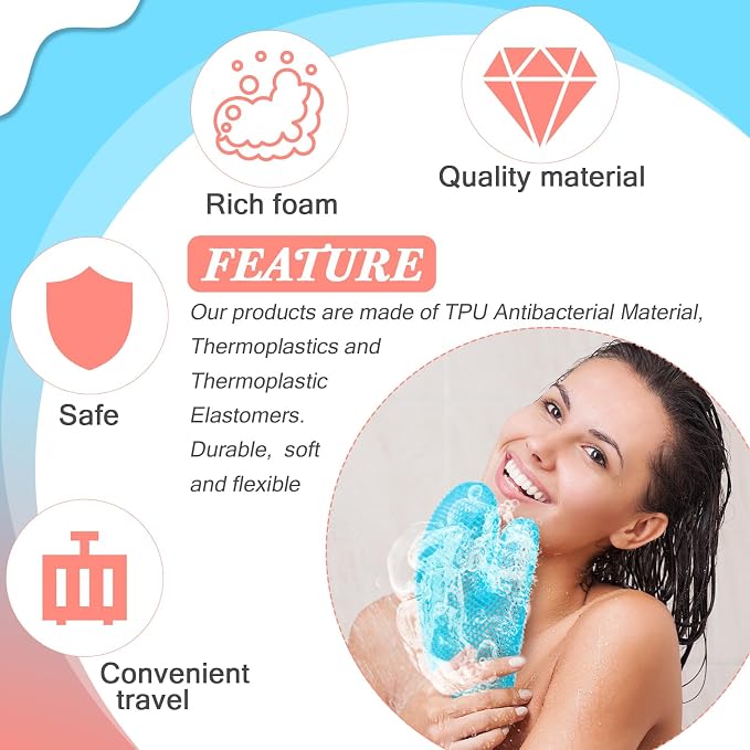 Karenhi 2 Pcs Honeycomb Exfoliating Glove Bath Mitt Body Spa Scrubber, - Image 3