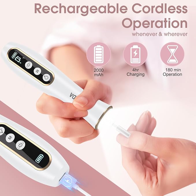 Hoxida Cordless Electric Nail Drill: 10-Speed Professional Nail File - Image 6