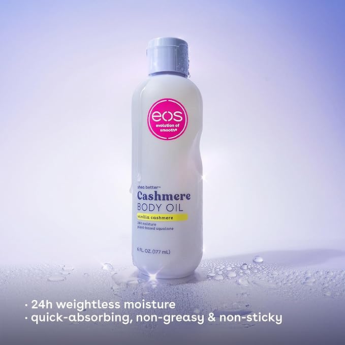 eos Cashmere Oil, 24 Hour Moisture, Plant-Based Squalane to Soothe, Soften and - Image 3