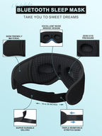 LC-dolida Sleep Headphones, 3D Sleep Mask Bluetooth Wireless Music Eye Mask - Image 6