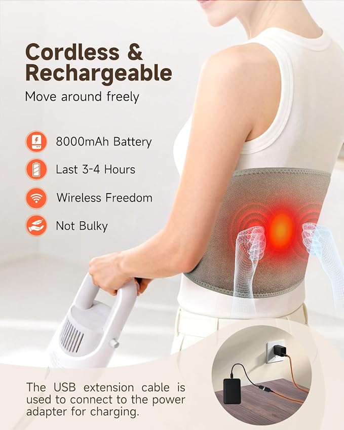 Cordless Heating Pad with Massager - Image 2
