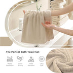 18 Piece Family Bath Towel Set Include 6 Bath Towels, 6 Hand Towels and 6 - Image 6