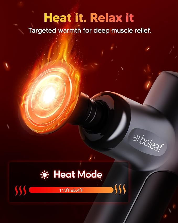 arboleaf Mini Massage Gun with Heat, Percussion Muscle Massager - Image 2