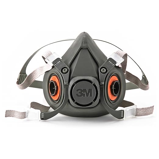 3M Half Facepiece Reusable Respirator 6300, Four-Point Harness, Comfortable Fit by 3MAutomotive