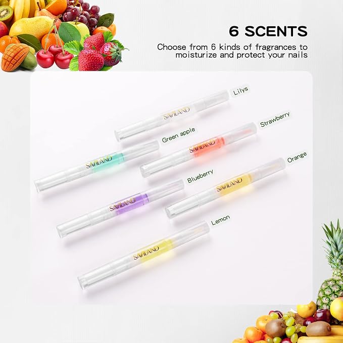 SAVILAND Natural Cuticle Oil Pen: 6PCS Revitalizing Cuticle Oil - Image 5