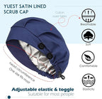 2 Pack Satin Lined Bouffant Scrub Caps - Image 2