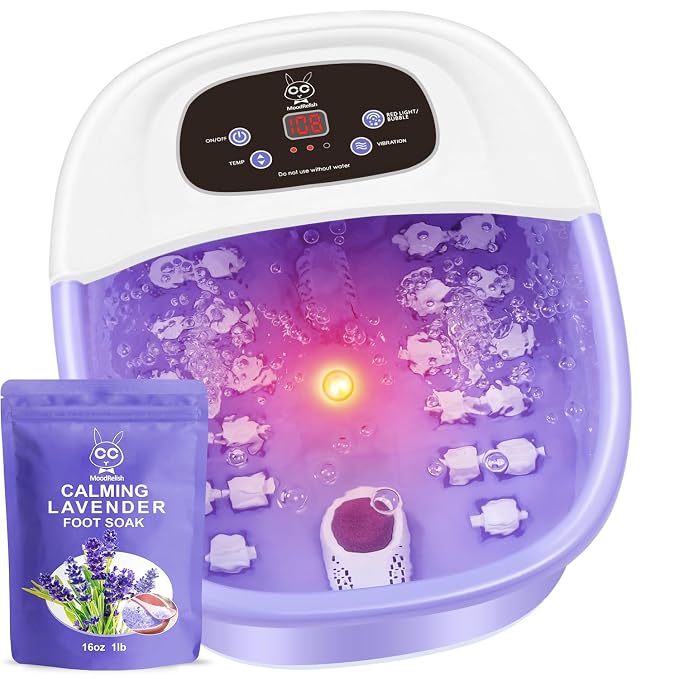 Foot Spa Bath Massager with Heat Bubbles and Vibration Massage and Jets - Image 8