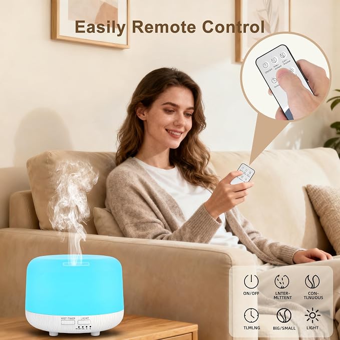 Marchred Aromatherapy Diffuser, 300ML Remote Control Essential Oil Diffusers - Image 3