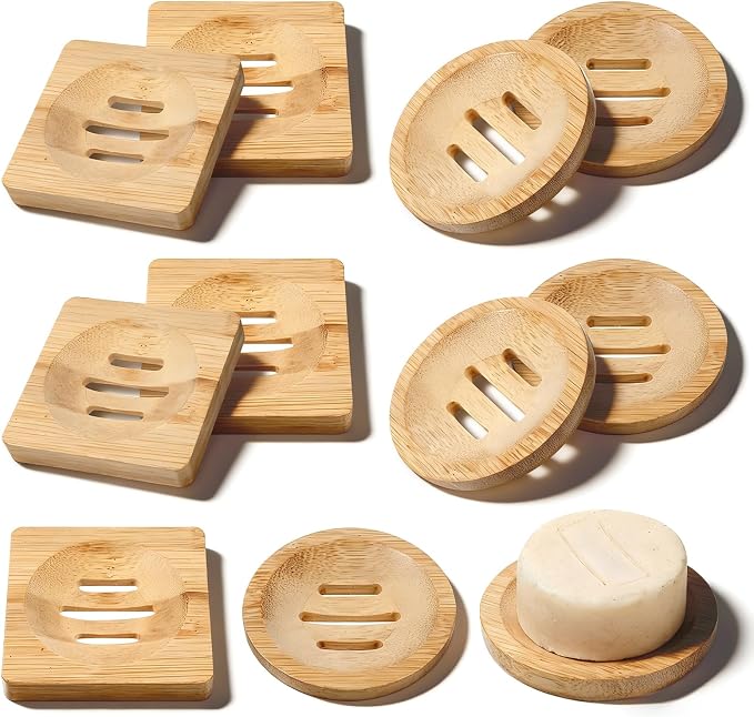 20Pcs Bamboo Soap Dishes 3 Inch Wooden Soap Tray Soaps Holder by Unknown
