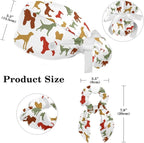 Adjustable Brown Dachshund Dog Blue Surgical Scrub Cap - Image 2