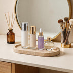 WORHE Natural Travertine Vanity Tray Waterproof Italy Marble Bathroom Organizer - Image 7